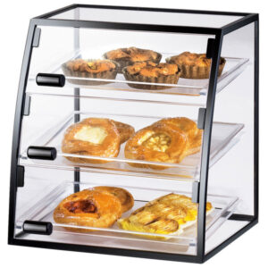 EXHIBIDOR PARA PANADERIA 3 REPISAS CURVO 18 x 16 x 21 PG CAL MIL