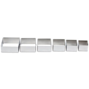 JUEGO DE CORTADORES CUADRADOS 6 PIEZAS DESDE 1 2/5 pg A 2 3/5 pg