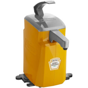DISPENSADOR DE CONDIMENTOS CON BOMBA AMARILLO OBSCURO HEINZ 1.5 GALONES