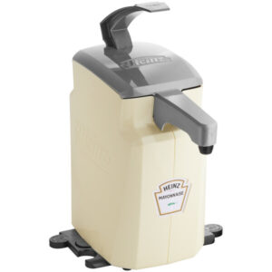 DISPENSADOR DE CONDIMENTOS CON BOMBA BEIGE HEINZ 1.5 GALONES