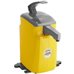 DISPENSADOR DE CONDIMENTOS CON BOMBA AMARILLO CLARO HEINZ 1.5 GALONES