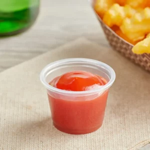 RAMEKIN DE PLASTICO DESECHABLE 1 OZ SU TAPA ES 127PL100 (PRECIO POR 2,500 PIEZAS)