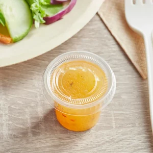 TAPA PARA RAMEKIN PLASTICO DESECHABLE 0.5 OZ HASTA 1.5 OZ (PRECIO POR 2,500 PIEZAS)