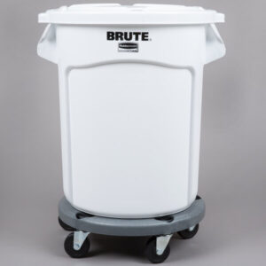 CONTENEDOR REDONDO ALMACENADOR DE GRANOS 20 GAL, BASE CON RUEDAS Y TAPA BRUTE RUBBERMAID