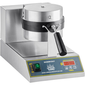 WAFLERA USO COMERCIAL CARNIVAL KING ANTIADHERENTE WBM13DGT CON TEMPORIZADOR DIGITALY CONTROL DE TEMPERATURA 20 WAFFLES POR HORA 120V