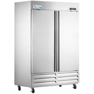 REFRIGERADOR VERTICAL 2 PUERTAS SOLIDAS ACERO INOX 49 PIES CUBICOS MODELO AP-49R MEDIDAS: 55X 31 X 84 PG MARCA AVANTCO