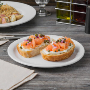 PLATO Redondo DE 22.9 cms LINEA: Porcelana MARCA:World Tableware MOD:840-425N-13 (24 piezas por caja p/u)