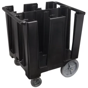 CARRO PARA TRANSPORTE DE PLATOS DCS1125110 DE 4 COLUMNAS FIJAS PARA DIAMETRO MAXIMO DE 28.4 CM, CAPACIDAD DE HASTA 240 PLATOS, INCLUYE LONA DE VINYL, MARCA CAMBRO