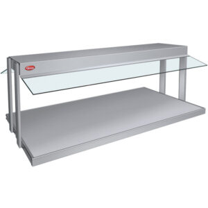 Calentador para buffet de 48 PG con base, cristal antiestornudos por ambos lados, en color granito gris, 120 V Modelo: GRBW-48 Marca HATCO
