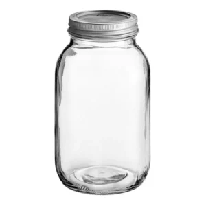 RECIPIENTE 32 OZ MASON JAR CON TAPA DE METAL (PRECIO POR 12 PIEZAS)