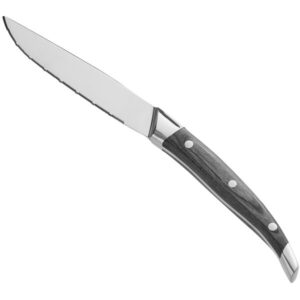 CUCHILLO MESA SIERRA 4 3/4 PG TERMINADO MADERA GRIS ESTILO CURVO (PRECIO POR 6 PIEZAS)