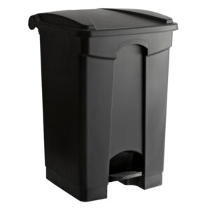 CONTENEDOR DE BASURA 48 QT (45 LTS) CON PEDAL Y TAPA LAVEX JANITORIAL COLOR NEGRO