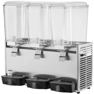 DISPENSADOR DE BEBIDAS REFRIGERADAS DE 3 TANQUES DE 18 LITROS CADA TINA 725x386x728 MM MARCA VEVOR