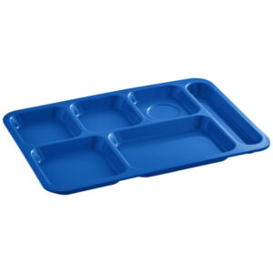 CHAROLA DE 6 COMPARTIMENTOS MARCA CHOICE 10 X 14 PG COLOR AZUL (CAJA CON 12 PIEZAS P/U)