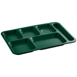 CHAROLA DE 6 COMPARTIMENTOS MARCA CHOICE 10 X 14 PG COLOR VERDE BOSQUE (CAJA CON 12 PIEZAS P/U)
