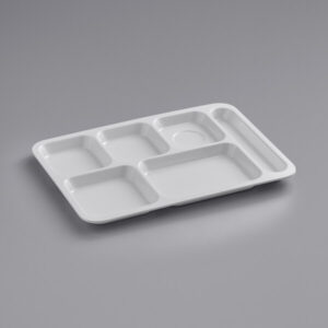 CHAROLA DE 6 COMPARTIMENTOS MARCA CHOICE 10 X 14 PG COLOR BLANCO (CAJA CON 12 PIEZAS P/U)