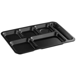 CHAROLA DE 6 COMPARTIMENTOS MARCA CHOICE 10 X 14 PG COLOR NEGRO (CAJA CON 12 PIEZAS P/U)