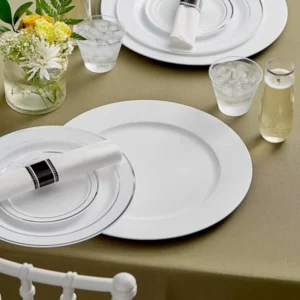 Plato Base Color Blanco de 33cms MATERIAL PLASTICO CHOICE (VENTA EN MULTIPLOS DE 24 PIEZAS)