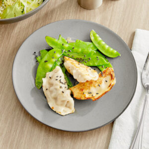 PLATO EXTENDIDO DE 7 1/2 PG (19.05 CM) APOLLO COLOR GRIS FILO NEGRO ACOPA MELAMINA (PRECIO POR 12 PIEZAS)