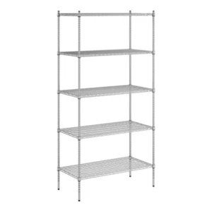 Estante de 24 x 48 Cromado con Postes de 96 pg de 5 entrepanos