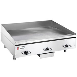 PLANCHA ELECTRICA 92 CM CONTROLES TERMOSTATICOS DE 480 V DE 3 FASES, 16.2 KW MEDIDA: 36X31 1/2 X 15 1/4 PG MARCA WOLF