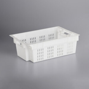 CAJA CALADA BASE SOLIDA DE POLIETILENO COLOR BLANCO MEDIDAS: 23 5/8 x 15 3/4 x 7 7/8 PG(60X40X20 CM)