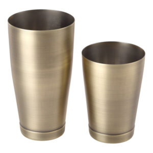 COCTELERA TIPO BOSTON M37082 DE 28 Y 18 OZ COLOR CHAPA DE ORO