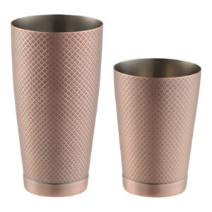 COCTELERA TIPO BOSTON M37082 DE 28 Y 18 OZ TERMINADO COBRE CON CELOSIA