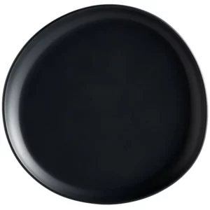 PLATO DE MELAMINA EXTENDIDO IRREGULAR 7 PG/17.78CM RIVER STONE NEGRO MATE (PRECIO POR 12 PIEZAS) GET