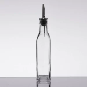 DISPENSADOR DE VIDRIO PARA ACEITE DE OLIVA 8.5 oz CON DOSIFICADOR (PRECIO POR 12 PIEZAS)