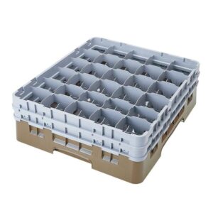 Rack de 30 Compartimentos con 6 Extensiones Grises CAMBRO (Medida del Compartimento: DIAMETRO MAXIMO 3 1/8 PG ALTURA MAXIMA 11 3/4 PG)