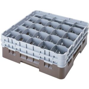 Rack de 25 Compartimentos con 5 Extensiones Grises CAMBRO (Medida del Compartimento: DIAMETRO MAXIMO 3 7/16 PG ALTURA MAXIMA 10 1/8 PG)