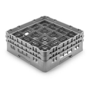 Rack de 16 Compartimentos con 5 Extensiones Grises CAMBRO (Medida del Compartimento: DIAMETRO MAXIMO 4 3/8 PG ALTURA MAXIMA 10 1/8 PG)