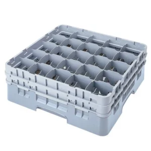 Rack de 25 Compartimentos con 6 Extensiones Grises CAMBRO (Medida del Compartimento: DIAMETRO MAXIMO 4 3/8 PG ALTURA MAXIMA 12 5/8 PG)