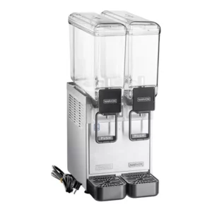 DISPENSADOR DE BEBIDAS REFRIGERADO DOBLE 2 GALONES CADA TINA MARCA NARVON MEDIDAS: 9 X 15 X 24 PG