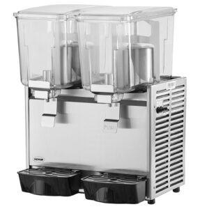 DISPENSADOR DE BEBIDAS REFRIGERADAS DE 2 TANQUES DE 12 LTS CADA TANQUE MARCA VEVOR