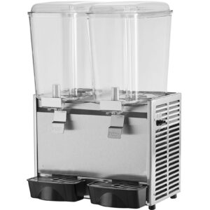 DISPENSADOR DE BEBIDAS REFRIGERADAS DE 2 TANQUES DE 18 LTS CADA TANQUE MARCA VEVOR
