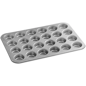 CHAROLA MUFFIN ALUMINIO 24 COMPARTIMENTOS DE 1 OZ ANTIADHERENTE 15 X 10 1/2 PG CHOICE