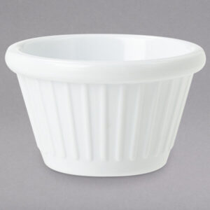 RAMEKIN 1.5 OZ MELAMINA COLOR BLANCO ESTRIADO 2 1/4 X 1 1/2 PG GET (PRECIO POR 48 PIEZAS)
