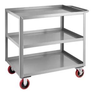 CARRO DE SERVICIO 3 REPISAS USO RUDO ACERO INOX 36 x 24 x 35 PG CAPACIDAD 540 KG LAVEX