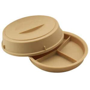PLATO DE 3 DIVISIONES CON TAPA BEIGE HK93CW133 PLASTICO CAMWAR TERMICO CAMBRO (PRECIO POR 6 PIEZAS)