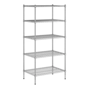 Estante de 24 x 36 Cromado con Postes de 74 pg de 5 entrepanos