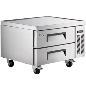 BASE REFRIGERADA CON 2 CAJONES CBE-36-HC MEDIDAS: 36 x 32 1/8 x 25 13/16 PG DE 115V MARCA AVANTCO