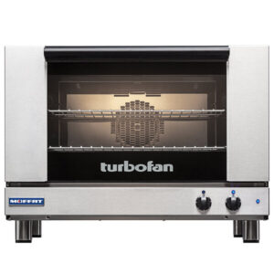 Horno De Conveccion Electrico Moffat E27M2-T de una sola cubierta, tamaño completo, con turboventilador, 2 bandejas y controles mecanicos, 220-240 V, monofasico, 3 kW