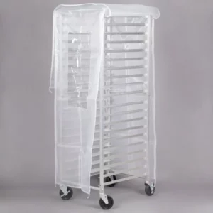 FUNDA PARA RACK 28 X 24 X 63 PG VINIL TRASLUCIDA CON CIERRES CON VENTANA REGENCY