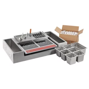 ESTACION PARA PREPARACION DE HOT CAKES DE 54 PIEZAS CON ESTUFON ELECTRICO 120 V AVANTCO