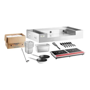 ESTACION PARA PREPARACION DE OMELET DE 55 PIEZAS CON ESTUFON ELECTRICO 120 V AVANTCO