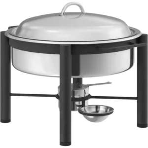 CHAFER REDONDO 6 QT (5.6 LTS) ESTRUCTURA DE ACERO COLOR NEGRO ACOPA