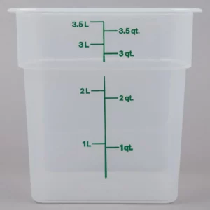 CONTENEDOR CUADRADO DE POLIPROPILENO 4 QT (3.8 LTS) CAMBRO