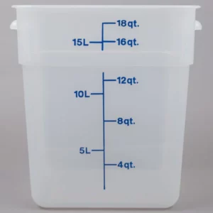 CONTENEDOR CUADRADO DE POLIPROPILENO 18 QT (17.2 LTS) CAMBRO
